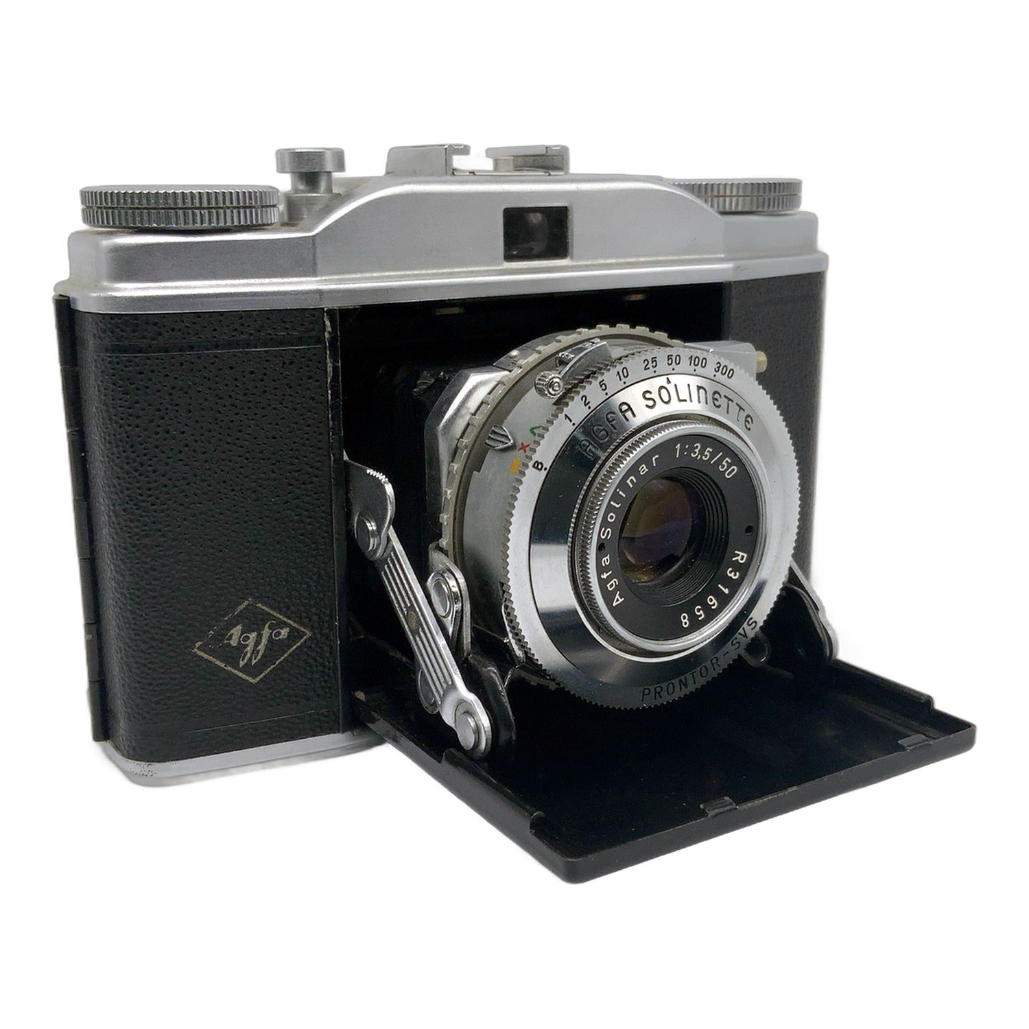 Agfa Solinette Klappkamera mit Solinar 50mm 1:3.5 Prontor-SVS Analogkamera