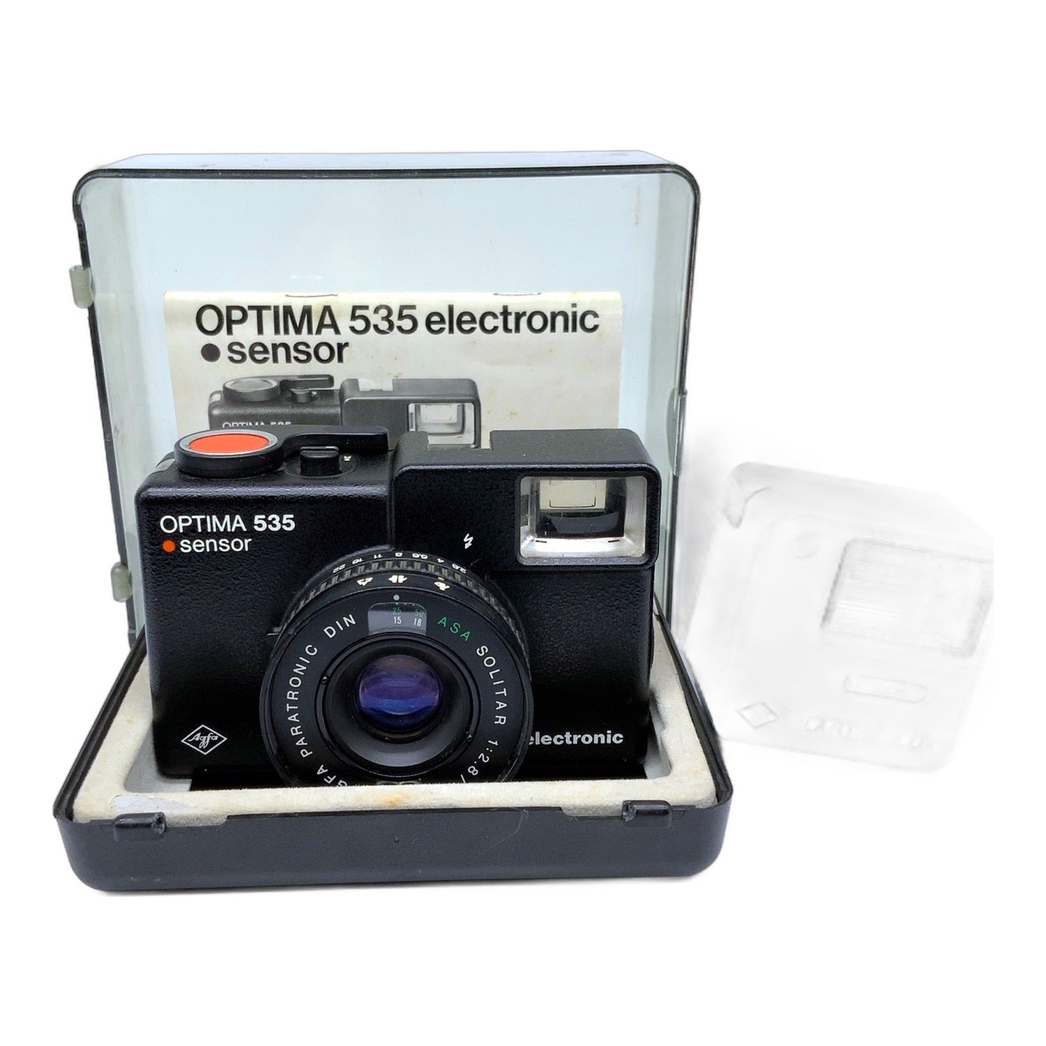 Agfa Optima 535 Sensor Sucherkamera mit Solitar 40mm 1:2.8 in OVP/mit Blitzgerät