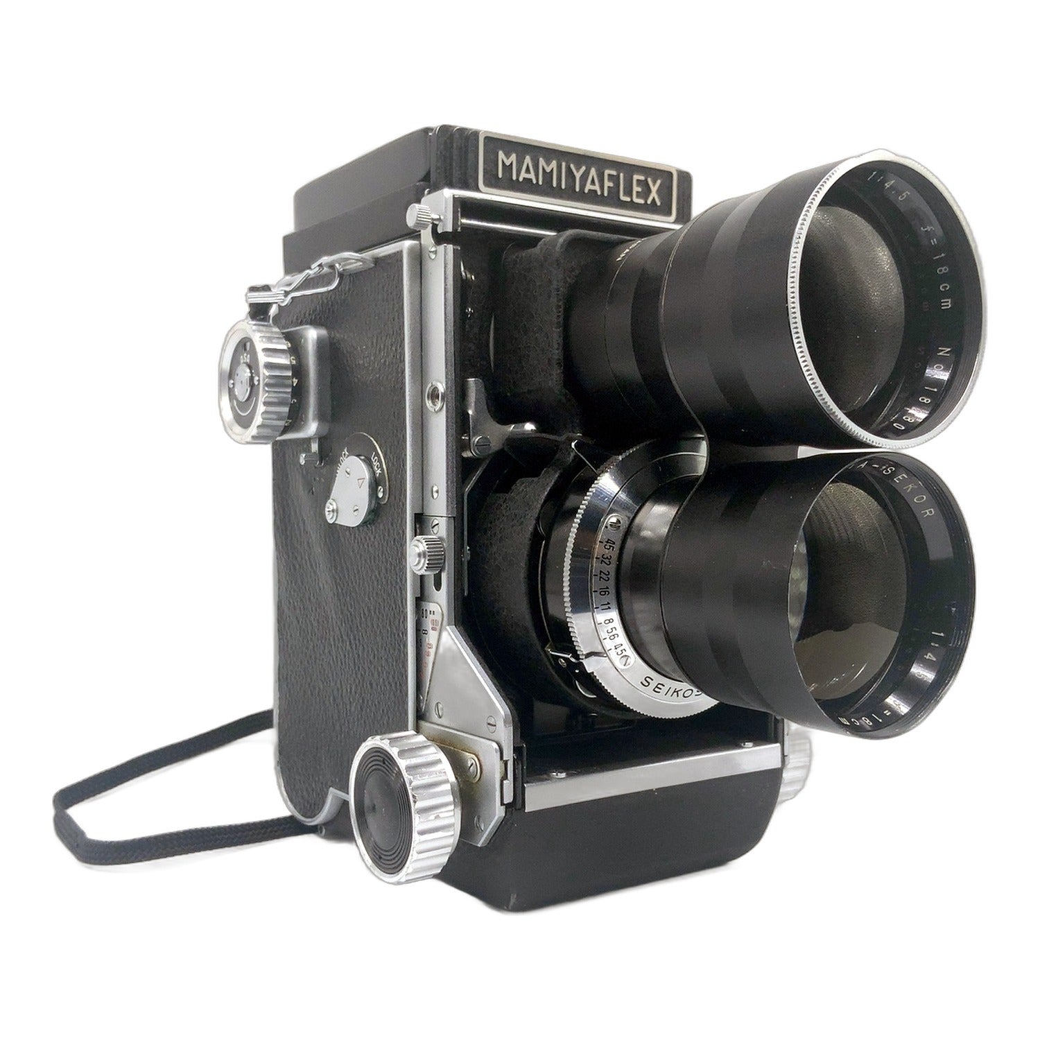 Mamiya Mamiyaflex C2 Pro TLR mit Sekor 180mm 1:4.5 zweiäugige Kamera
