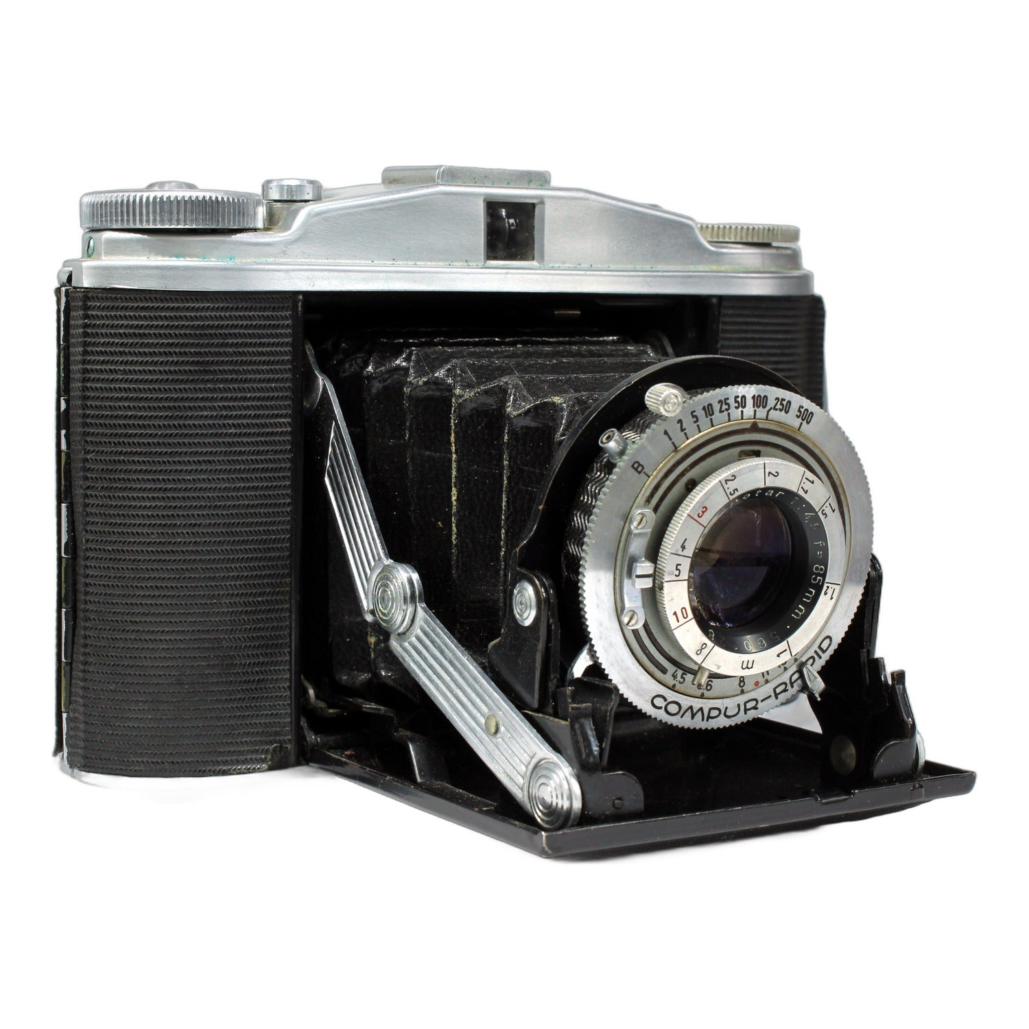 Agfa Isolette II Klappkamera mit Apotar 1:4.5 85mm Compur-Rapid Balgenkamera
