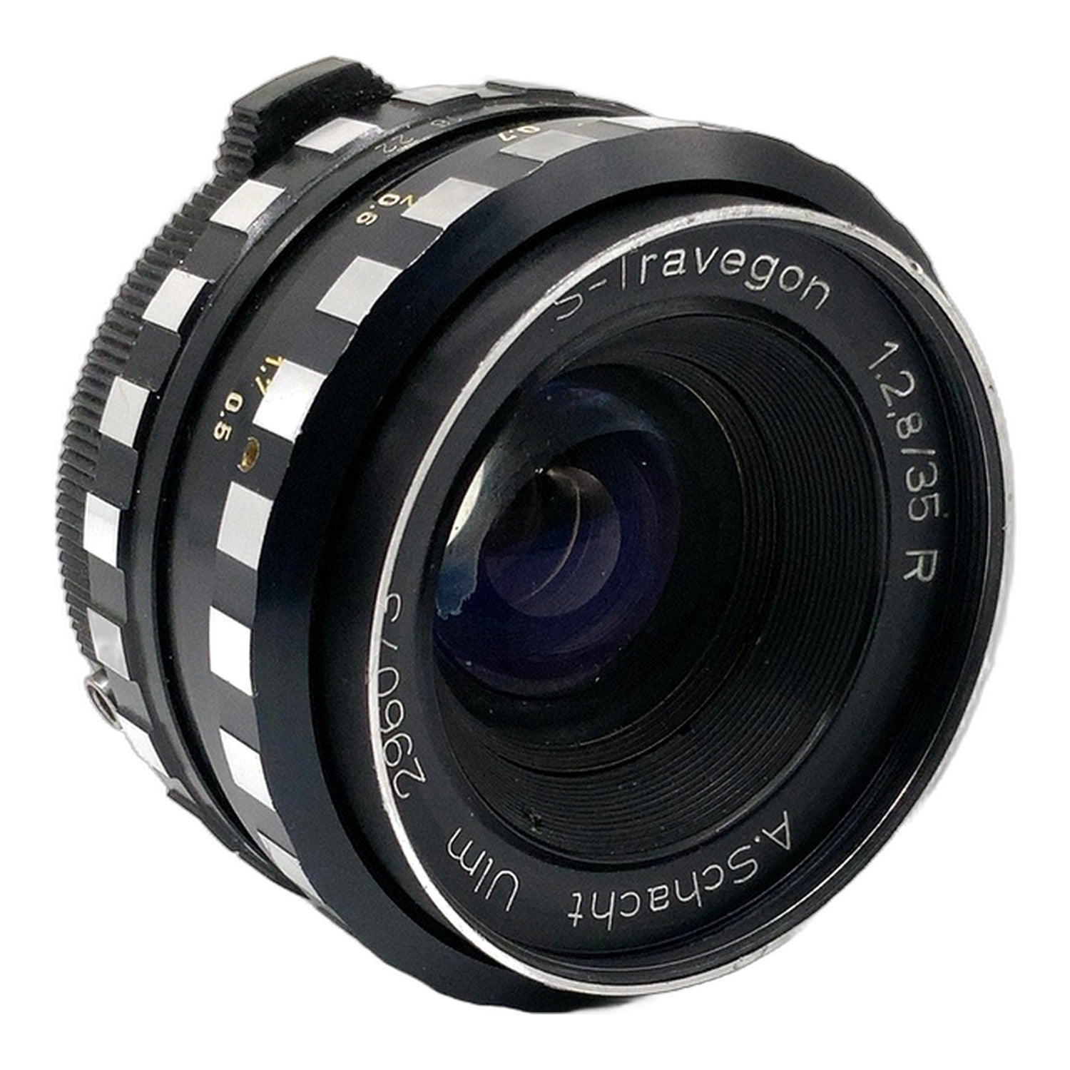 A.Schacht Ulm S-Travegon R 35mm 1:2.8 Objektiv Festbrennweite (M42) Text lesen!