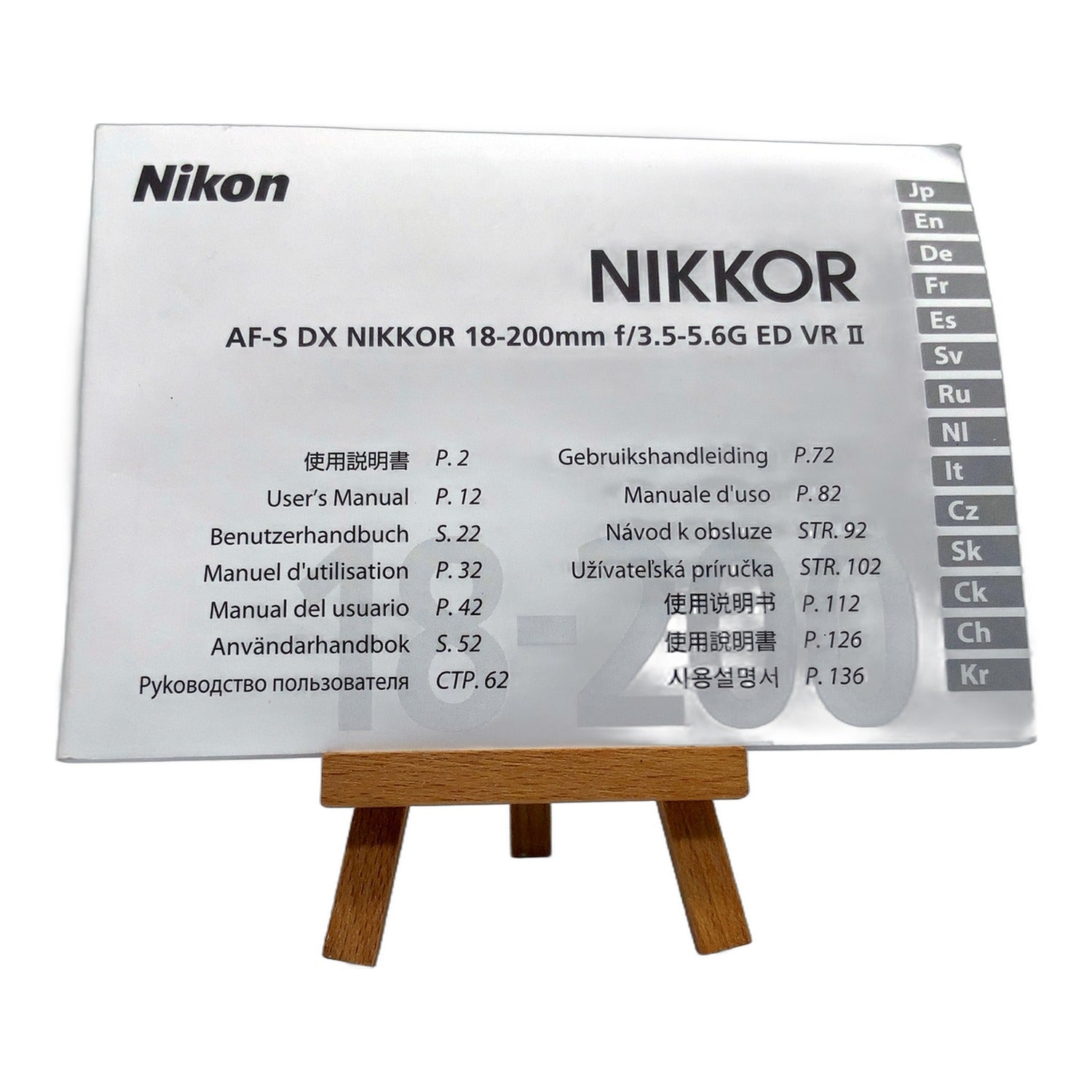 Nikon AF-S DX Nikkor 18-200mm f/3.5-5.6G ED VR II Bedienungsanleitung Deutsch