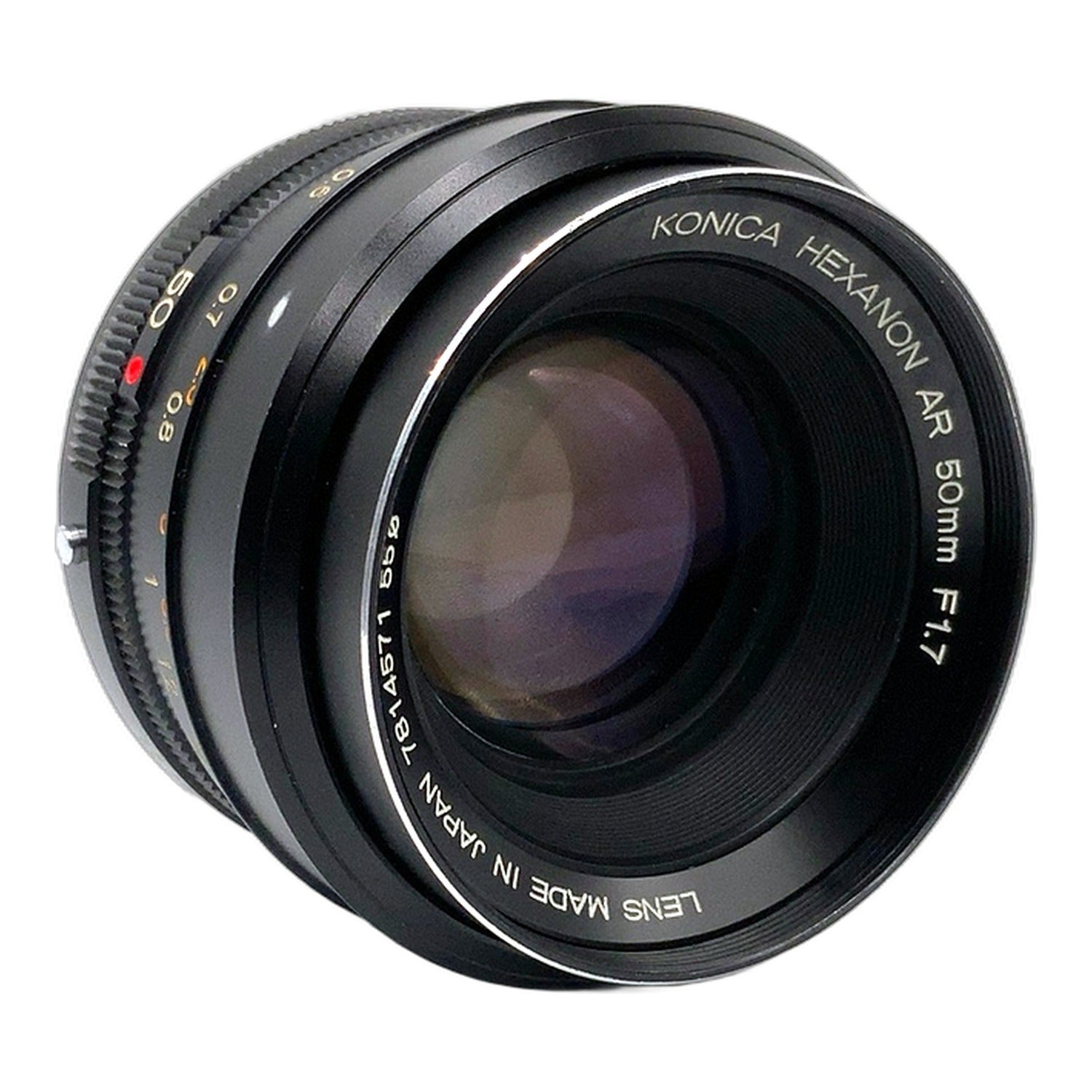 Konica Hexanon AR 50mm 1:1.7 Objektiv manuell Festbrennweite (Konica AR) Pilz!