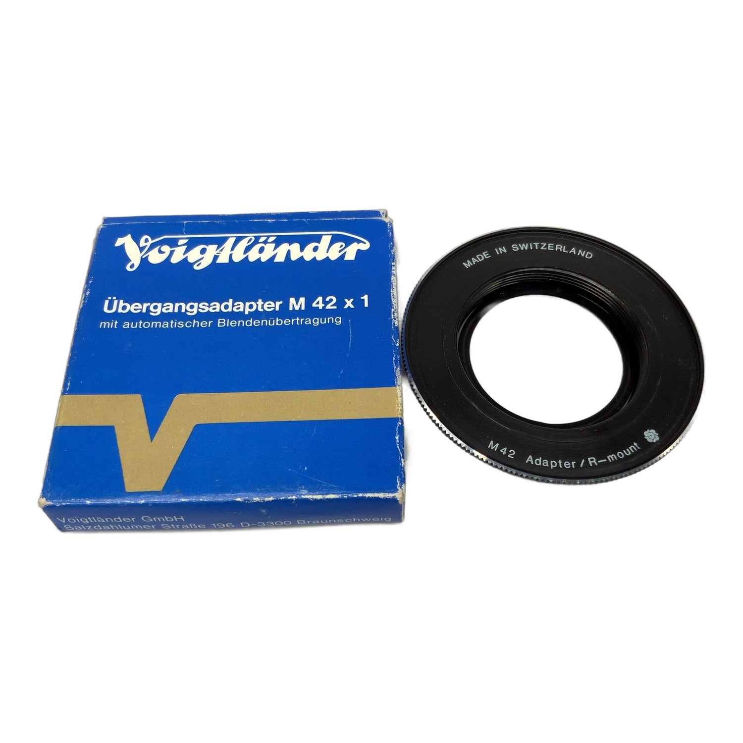 Voigtländer Übergangsadapter R-Mount Objektivadapter in OVP (M42 → Rollei QBM)