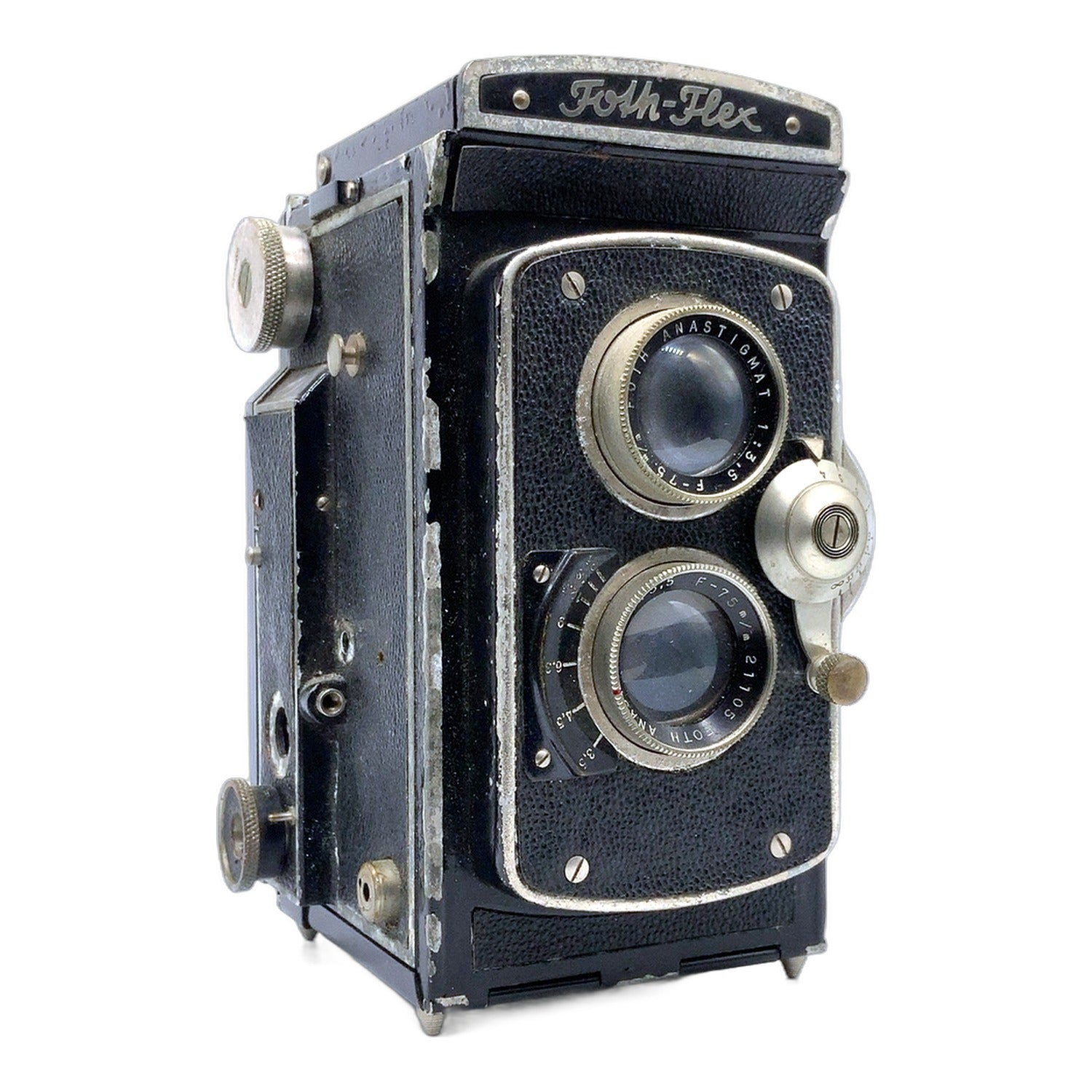Foth Flex II TLR mit Anastigmat 75mm 1:3.5 Twin Lens Reflex zweiäugige Kamera