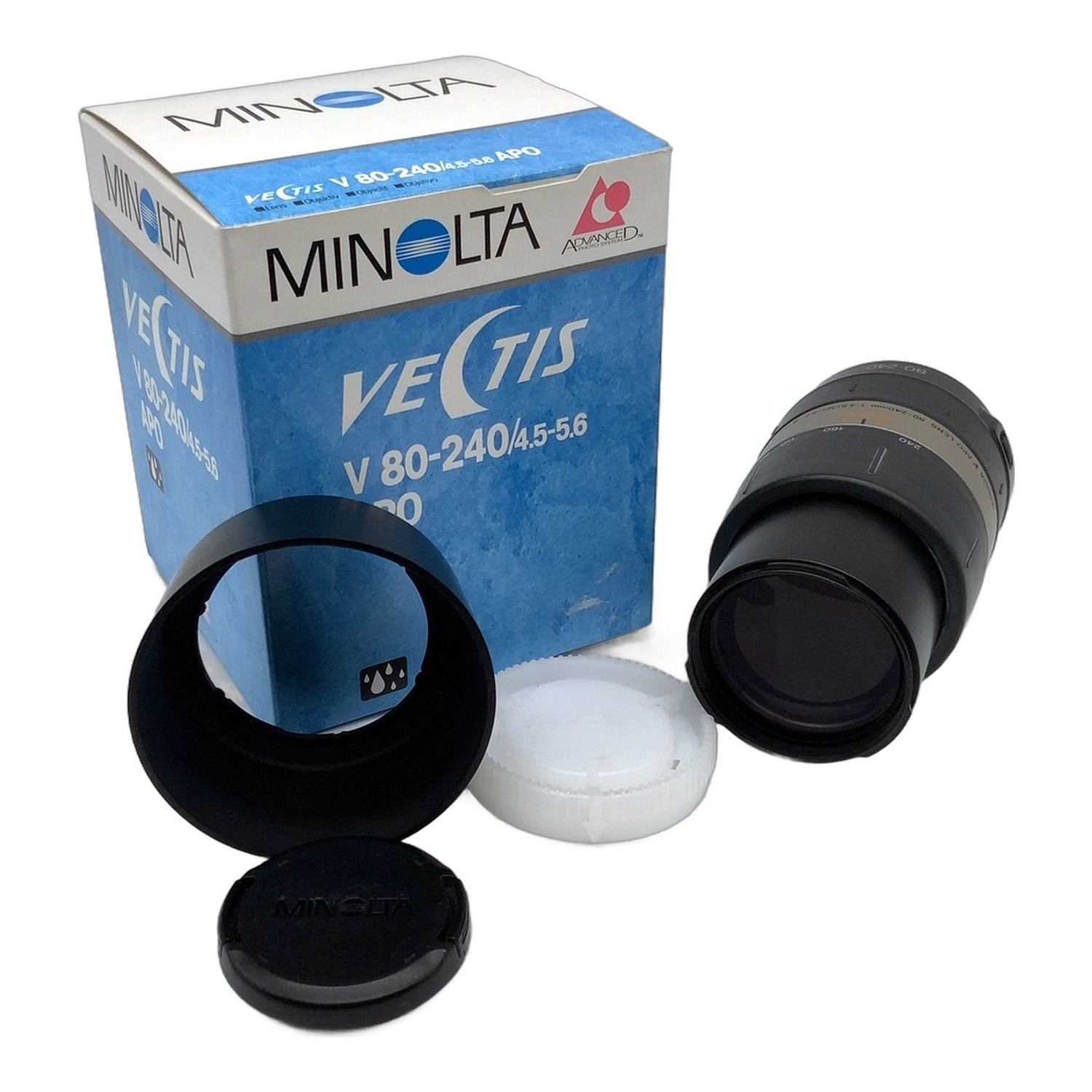 Minolta V lens AF 80-240mm 1:1:4.5-5.6 in OVP Zoomobjektiv (Minolta Vectis)