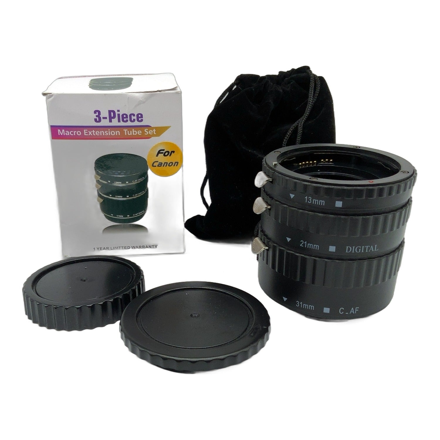 Macro Extension Tube Set (3-Piece) Zwischenring 13+21+31mm in OVP (Canon FD)