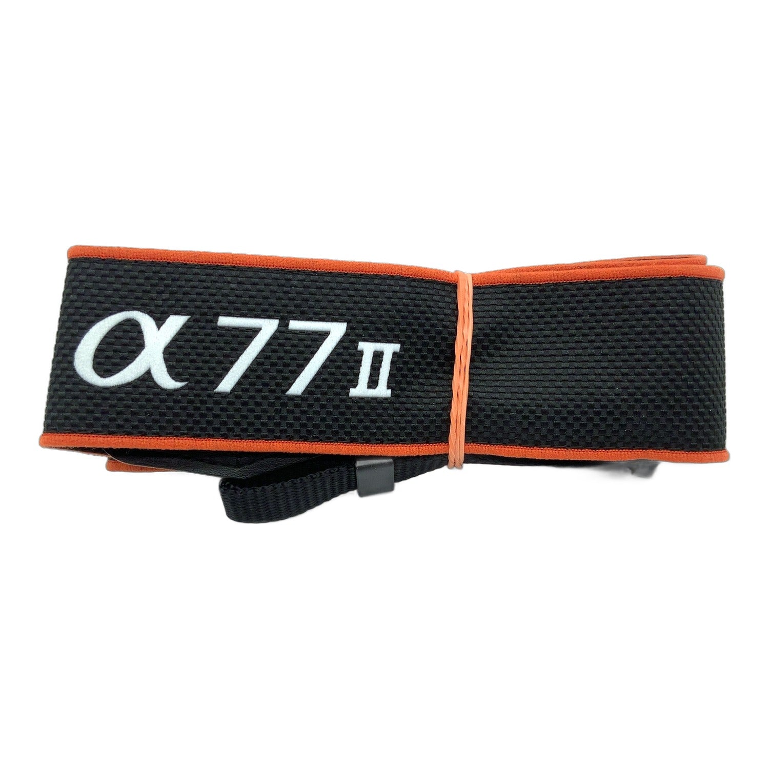 Sony alpha 77 II Gurt schwarz/orange ca. 40mm breit Kameragurt Neck Strap