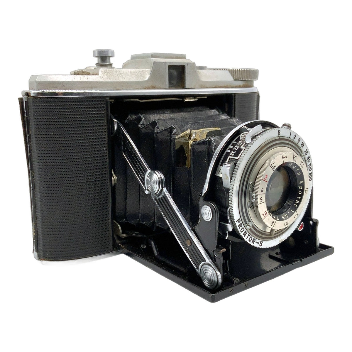 Agfa Isolette Klappkamera mit Apotar 8,5cm 1:4.5 Prontor-S Balgenkamera