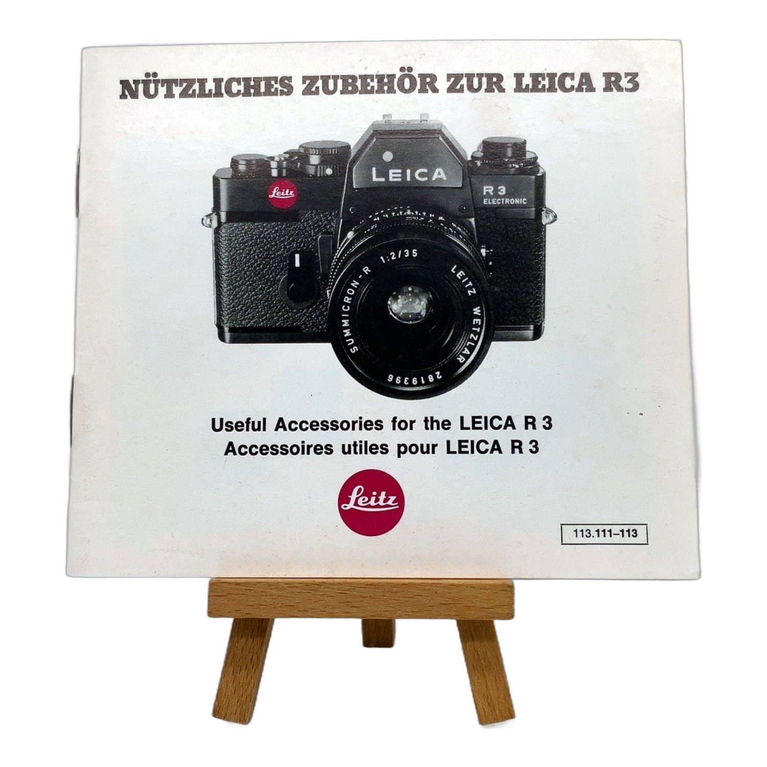 Leica Nützliches Zubehör zur Leica R3 (113.111-113) Prospekt Deutsch