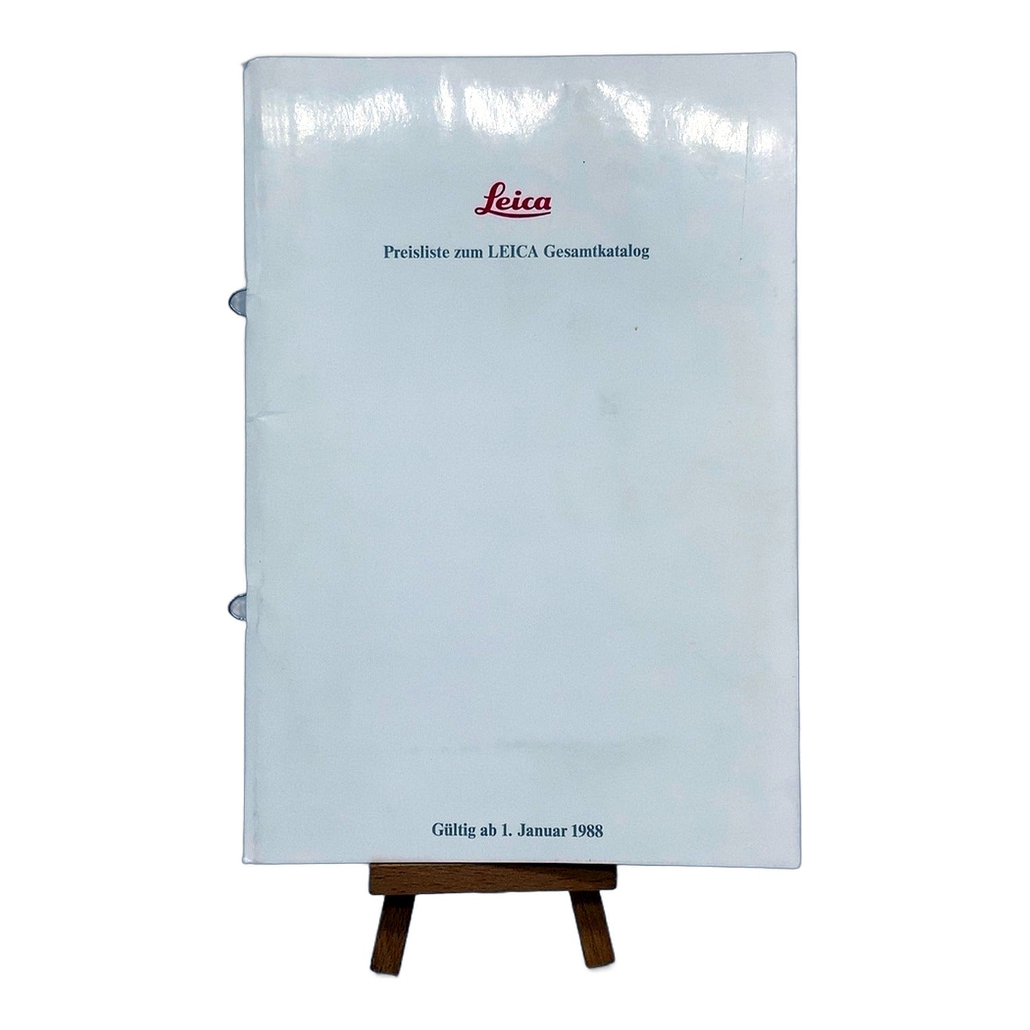 Preisliste zum Leica Gesamtkatalog 1. Januar 1988 Broschüre Deutsch