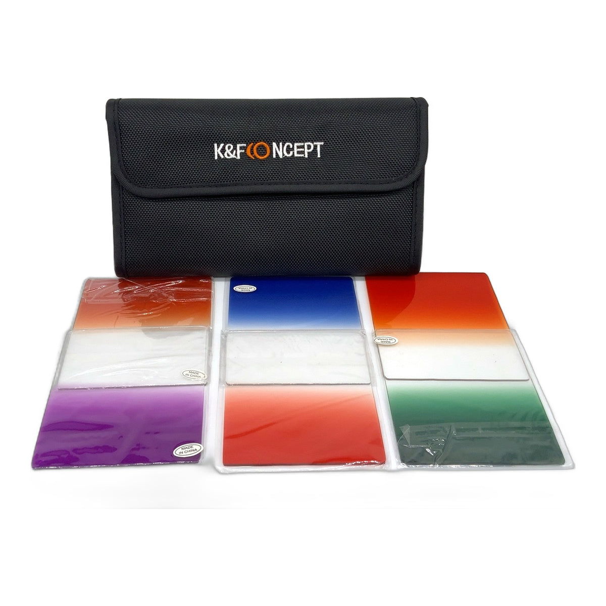 K&F Concept 6er Set Verlaufsfilter Red/Green/Brown/Blue/Purple/Orange 85x95mm