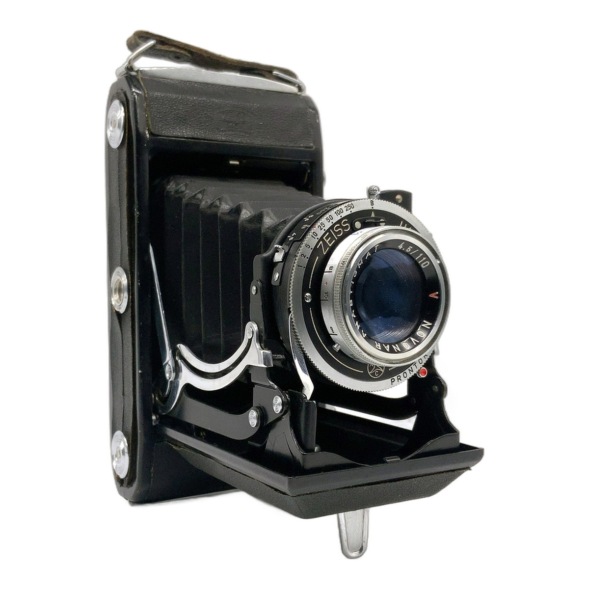 Zeiss Ikon Ercona Klappkamera mit Novonar Anastigmat 110mm 1:4.5 red V Prontor-S