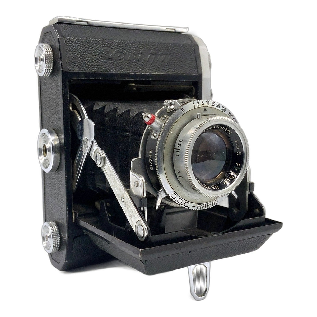 Daiichi Zenobia Klappkamera mit Anastigmat 7,5cm 1:3.5 Balgenkamera