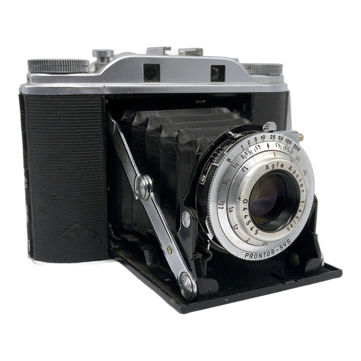Agfa Isolette III Klappkamera mit Apotar 1:4.5 85mm Prontor-SVS Balgenkamera
