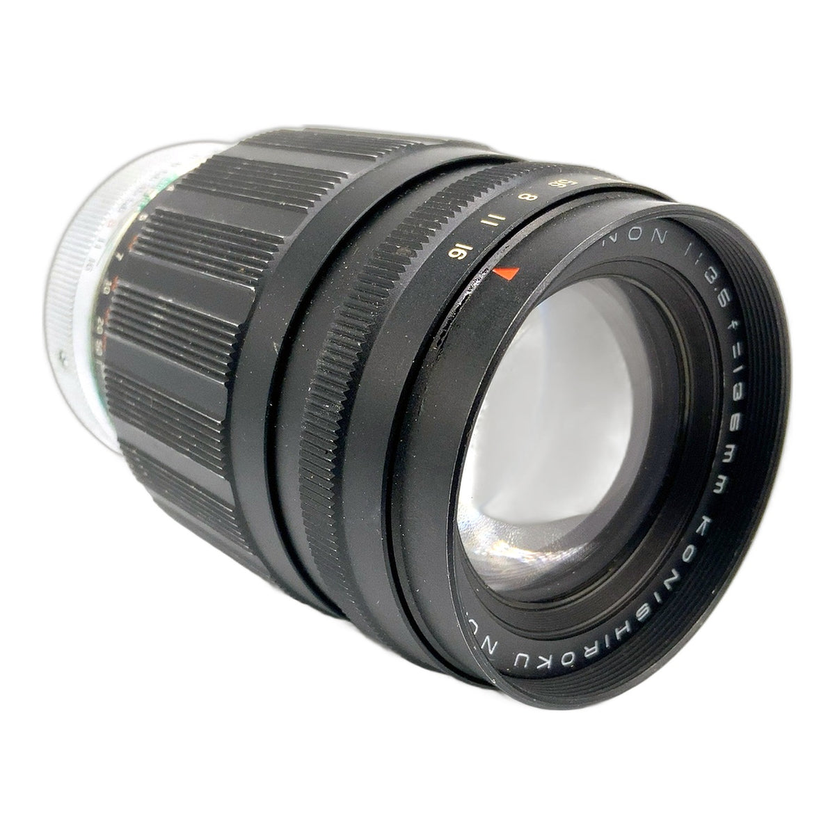 Konishiroku Hexanon 135mm 1:3.5 Objektiv manuell Festbrennweite (Konica F) Pilz!