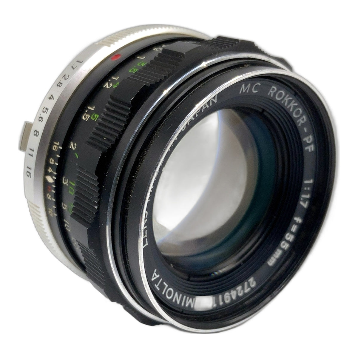 Minolta MC Rokkor-PF 55mm 1:1.7 Objektiv manuell Festbrennweite (Minolta MD)