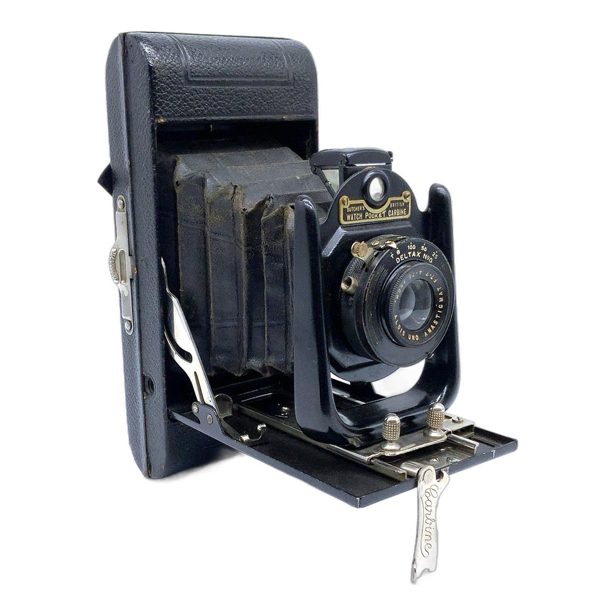 Butcher Watch "Carbine" Pocket Klappkamera mit Aldis Uno Anastigmat F7.7 4-75