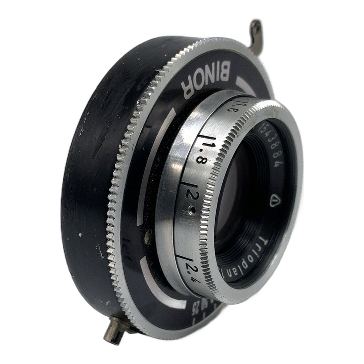 Meyer-Optik Görlitz Trioplan red V 75mm 1:3.5 Verschluss Binor (32,5mm Gewinde)