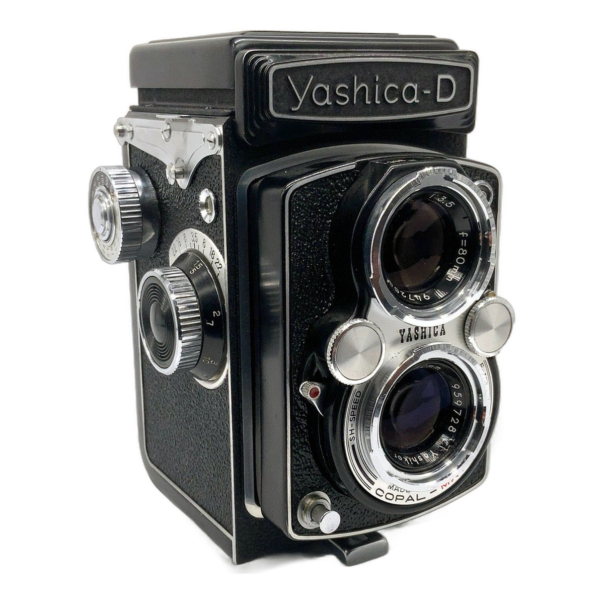Yashica-D TLR mit Yashikor 80mm 1:3.5 Twin Lens Reflex zweiäugige Kamera