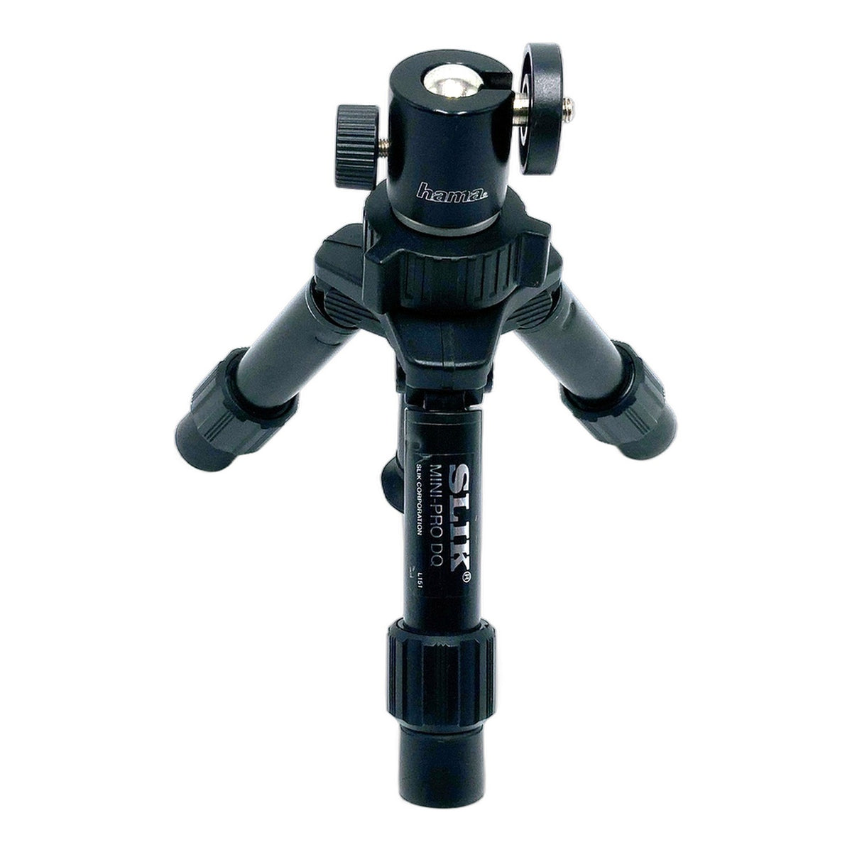 Slik Mini-Pro DQ mit Hama Kugelkopf Stativ Schwarz Camera Tripod Kamerastativ