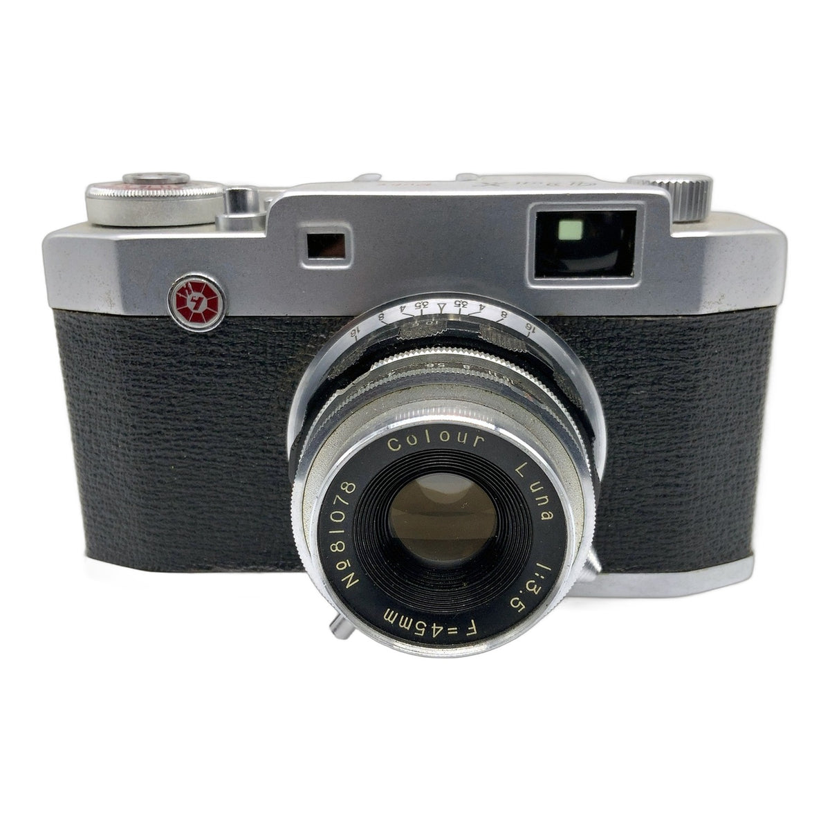PaX Ruby Messsucherkamera mit Colour Luna 45mm 1:3.5 Rangefinder Camera