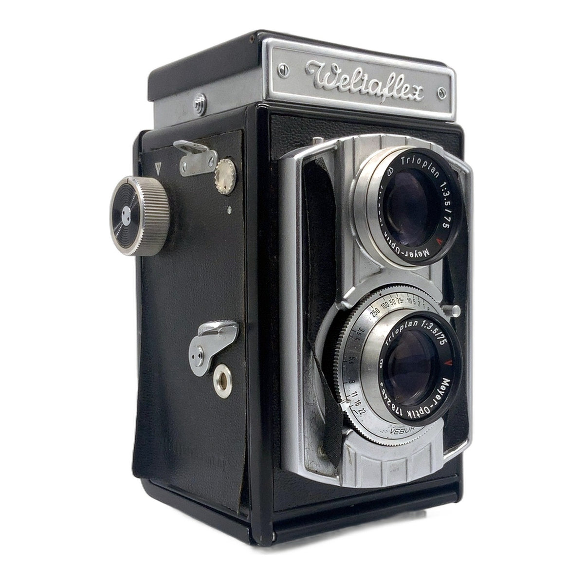 Welta Weltaflex TLR mit Meyer Optik Trioplan 1:3.5/75mm red V Vebur