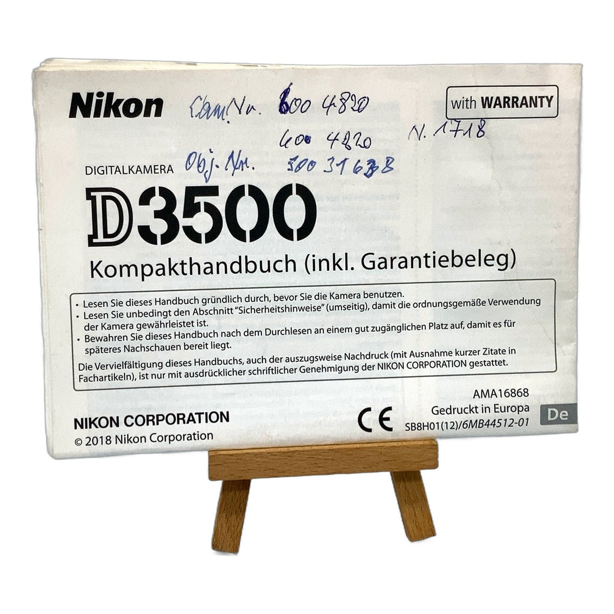 Nikon D3500 Bedienungsanleitung User Manual Handbuch Deutsch
