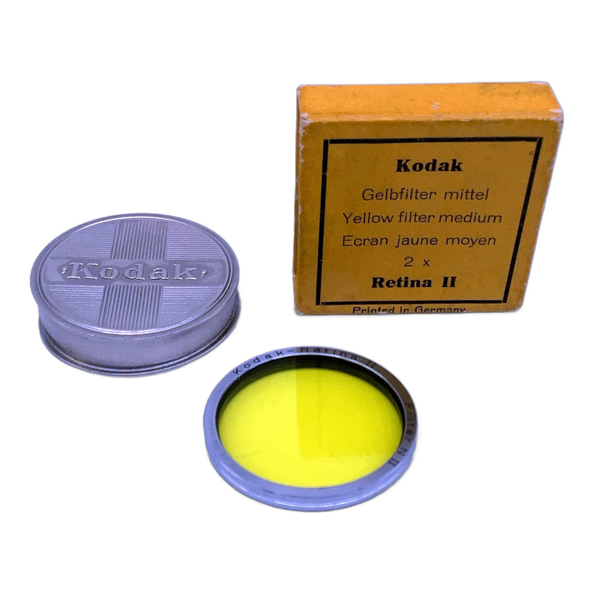 Kodak Farbfilter Retina II  N II gelb mittel/yellow medium 2x in OVP 29,5mm