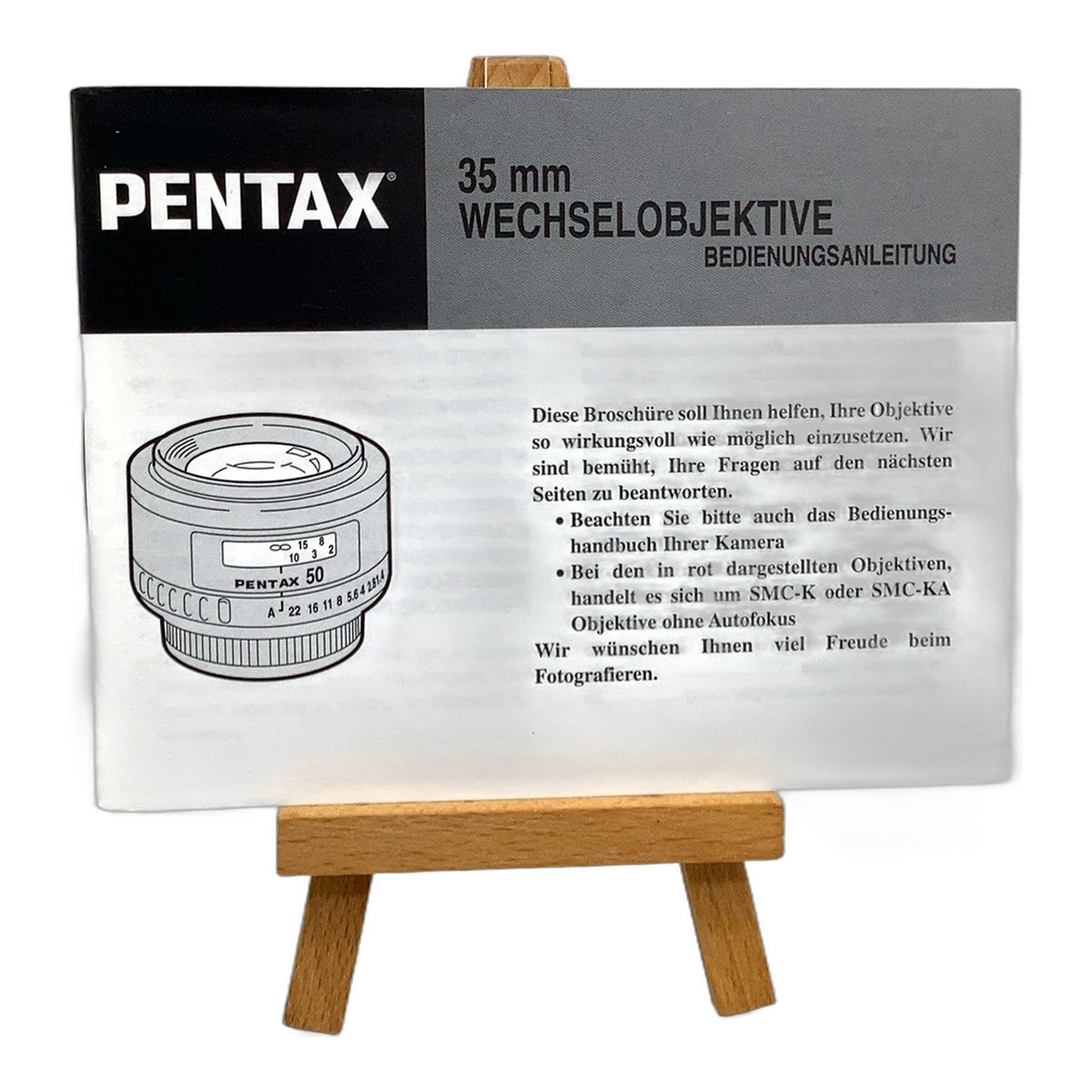 Pentax 35mm Interchangeable Lens User Manual