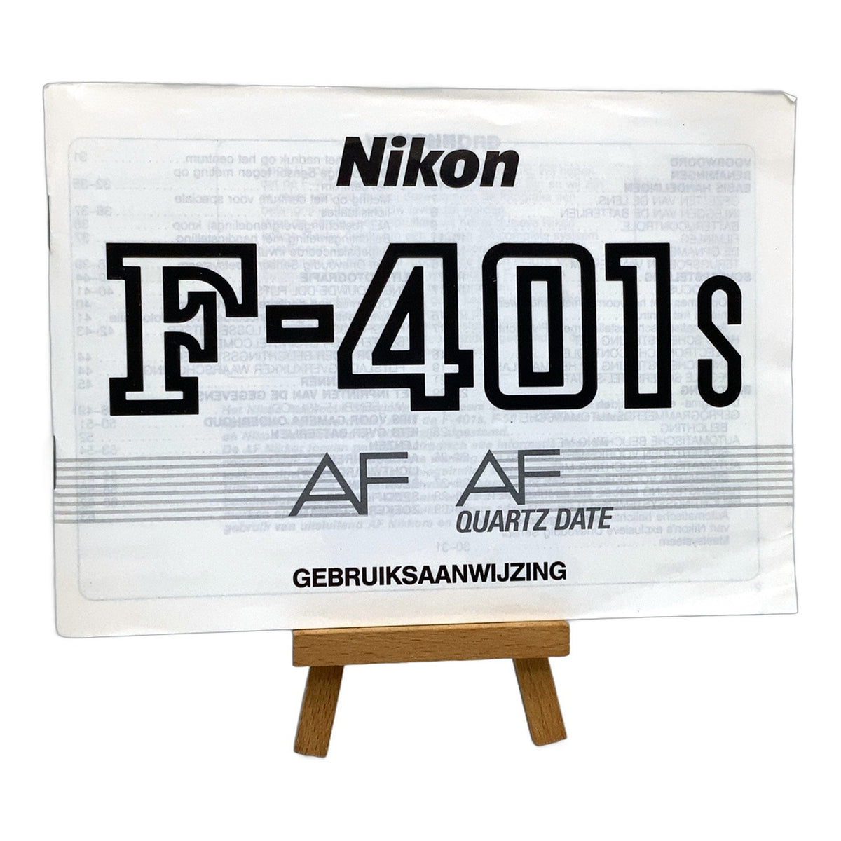 Nikon F-401 AF Quartz Date Bedienungsanleitung Niederländisch
