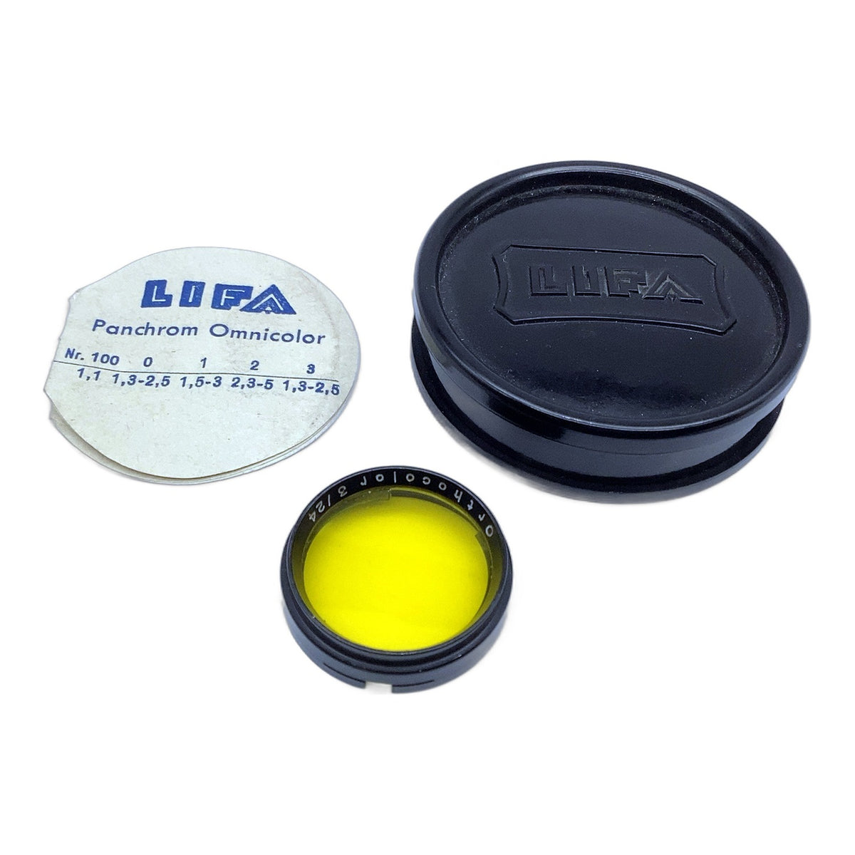 Lifa Farbfilter gelb/yellow Orthocolor 3/24 Slip On Filter 24mm Steckfilter