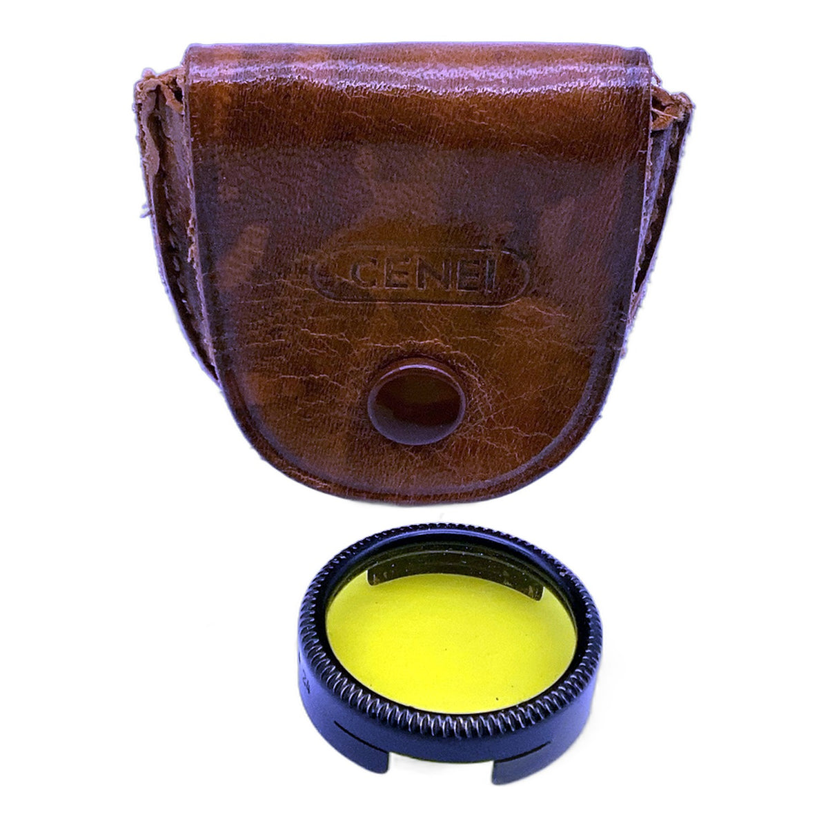Cenei Farbfilter gelb/yellow Slip On im Etui Filter 24mm Steckfilter Kreisförmig