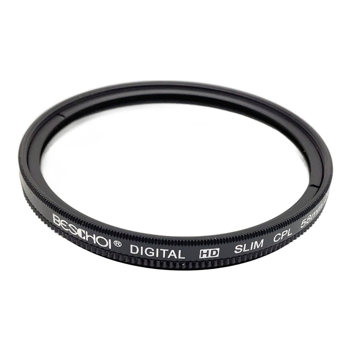 Beschoi Polfilter Digital HD Slim CPL Filter 58mm Kreisförmig Objektivfilter