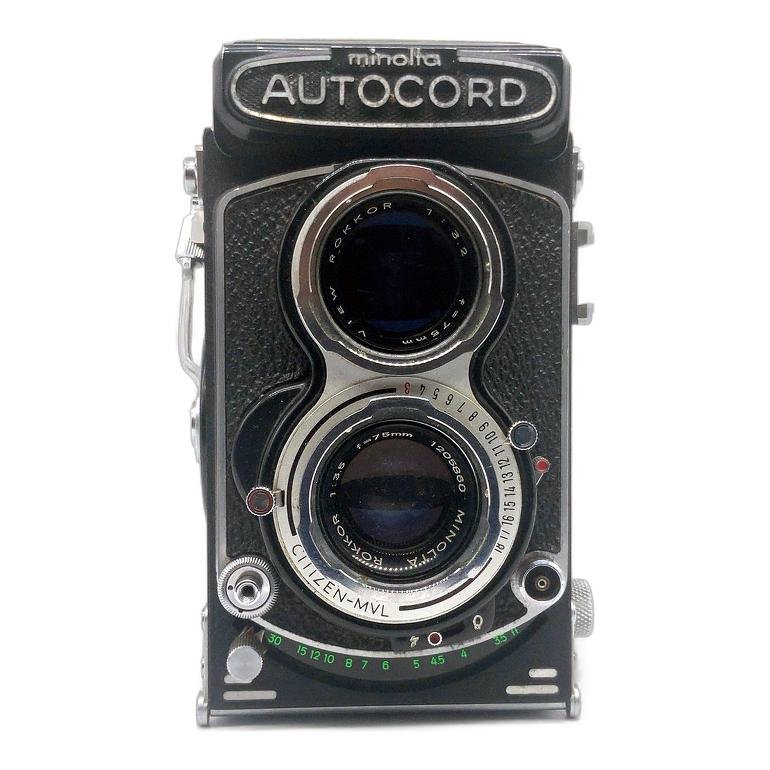 Minolta Autocord III TLR mit Rokkor 75mm 1:3.5 Zweiäugige Kamera