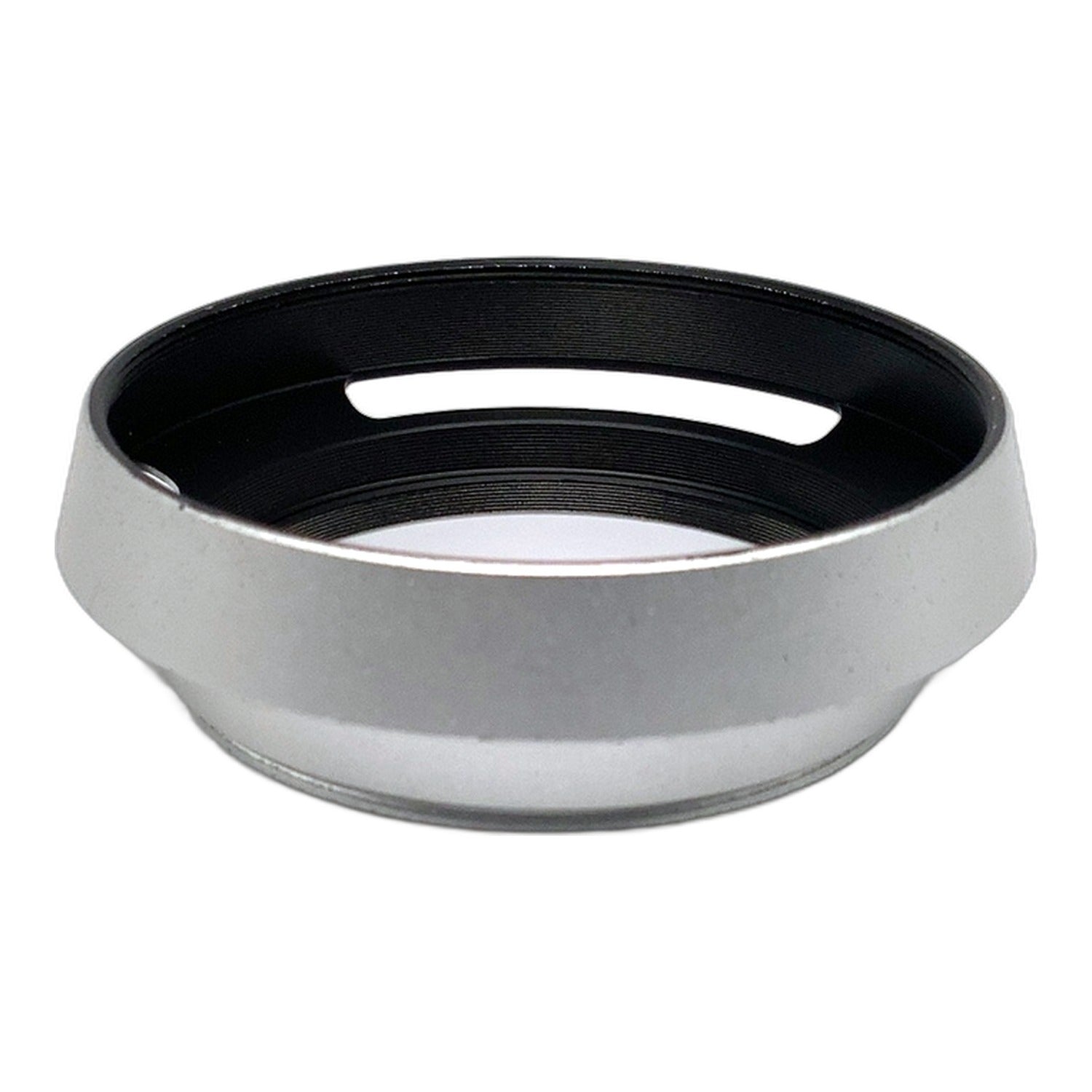vhbw 55mm Gegenlichtblende Metall Schraubblende silber Lens Hood