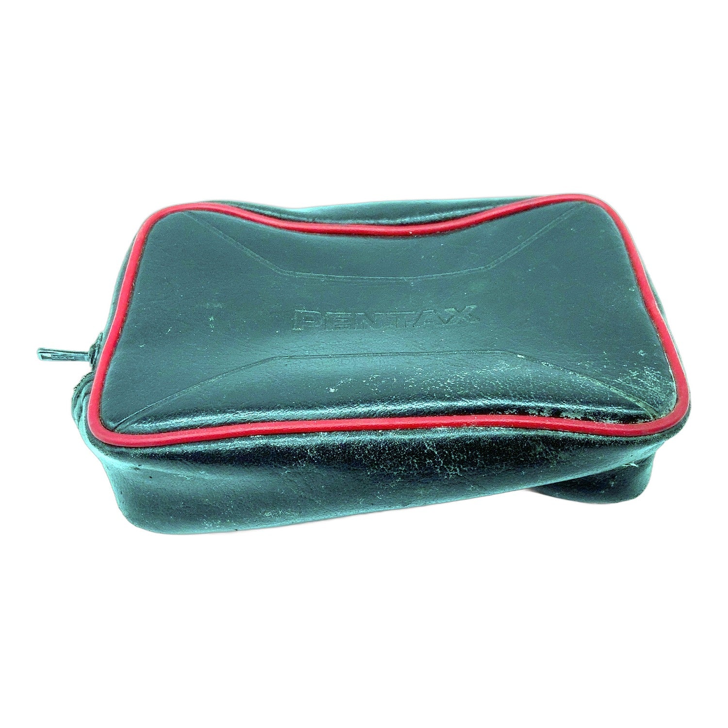 Pentax Universaltasche Leder Tasche Schwarz/Rot Camera Bag Kameratasche
