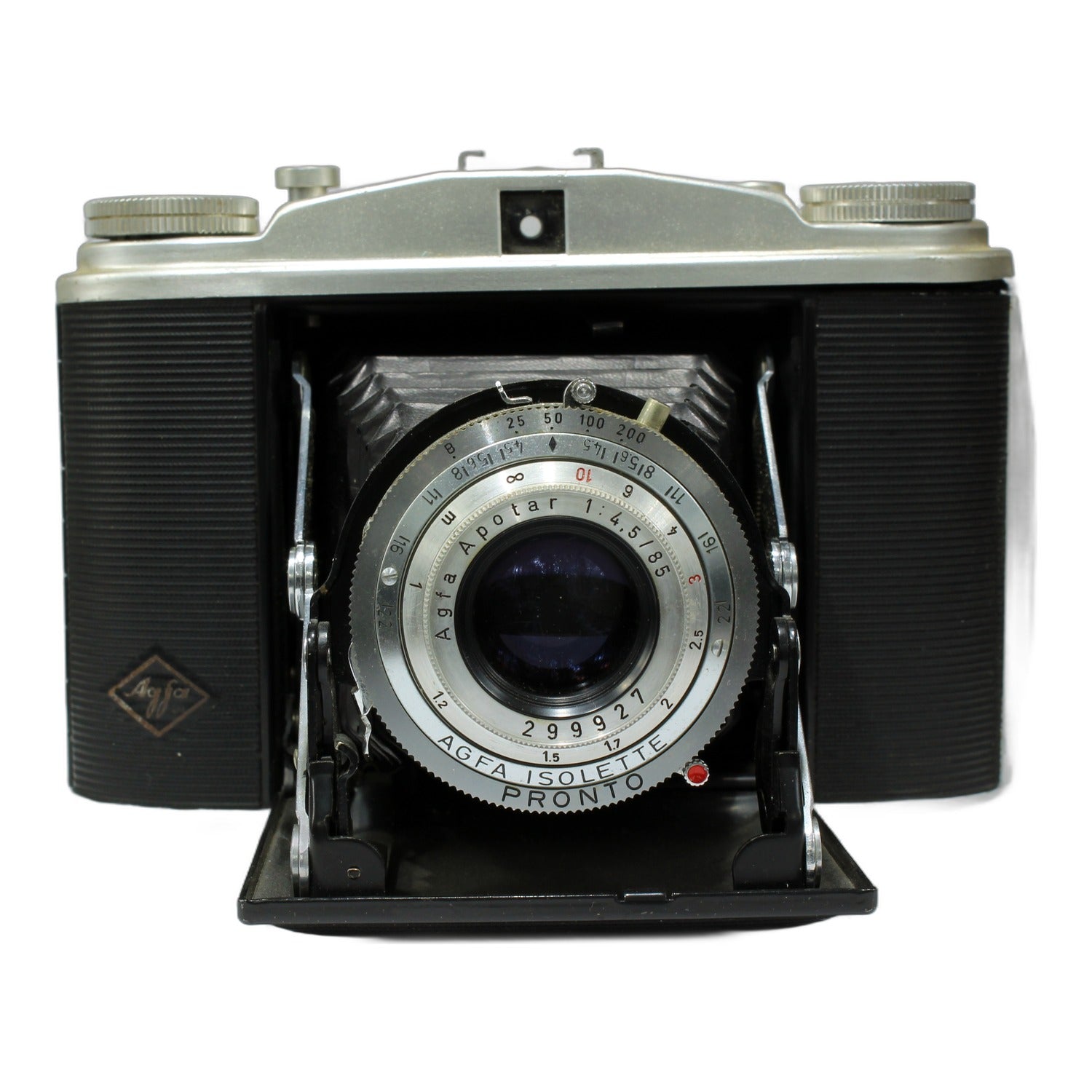 Agfa Isolette II Klappkamera mit Apotar 1:4.5 85mm Folding Camera Balgenkamera