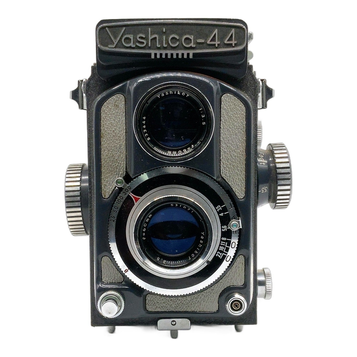 Yashica 44A TLR mit Yashicor 60mm 1:3.5 4x4 Twin Lens Reflex zweiäugige Kamera