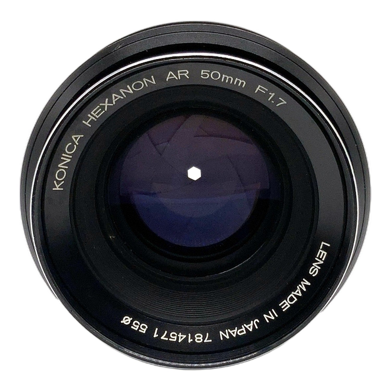 Konica Hexanon AR 50mm 1:1.7 Objektiv manuell Festbrennweite (Konica AR) Pilz!