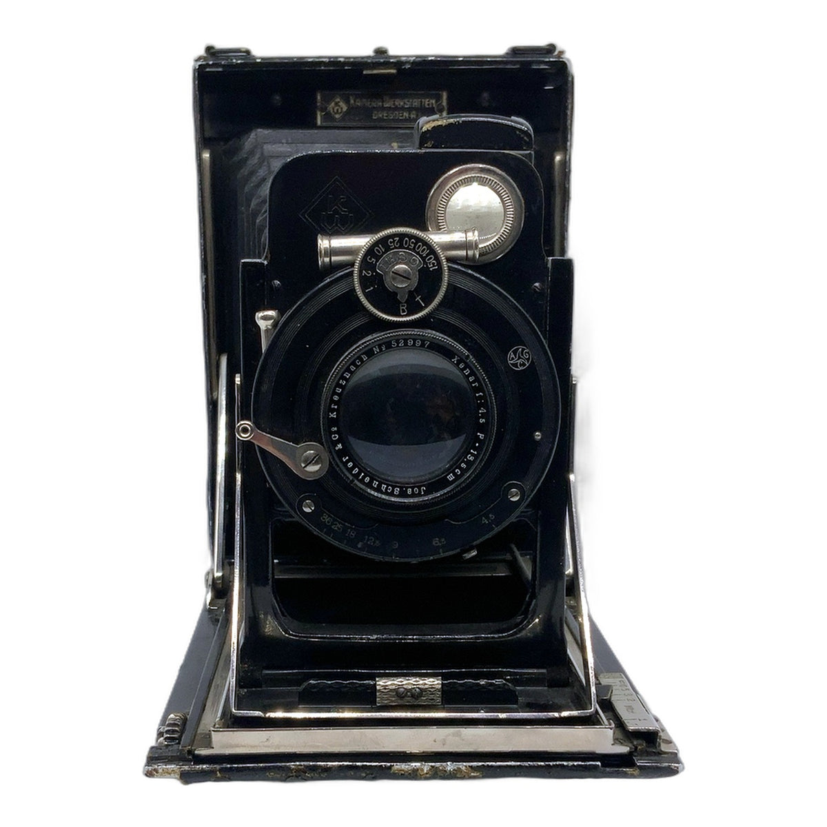 KW Plattenkamera mit Schneider Kreuznach Xenar 13,5cm 1:4.5 Plate Camera