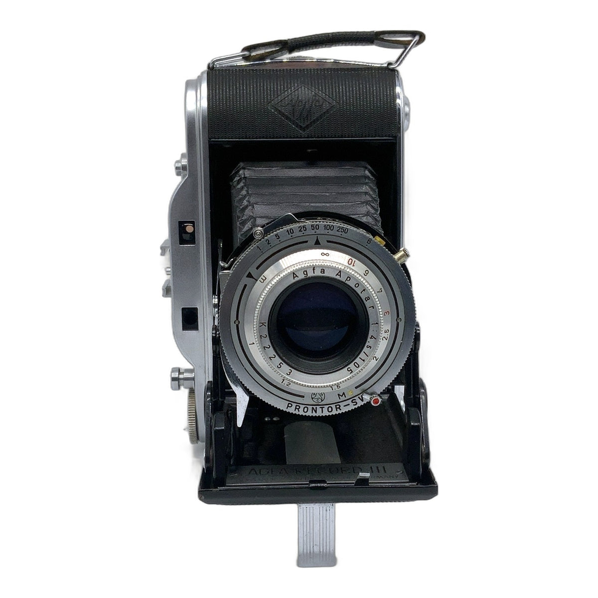 Agfa Record III Klappkamera mit Apotar 105mm 1:4.5 Prontor-SV Balgenkamera