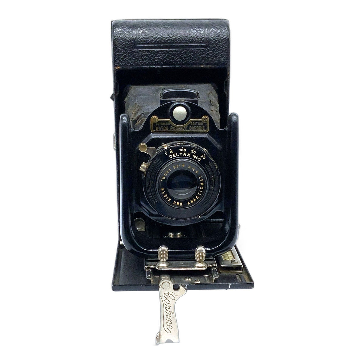 Butcher Watch "Carbine" Pocket Klappkamera mit Aldis Uno Anastigmat F7.7 4-75
