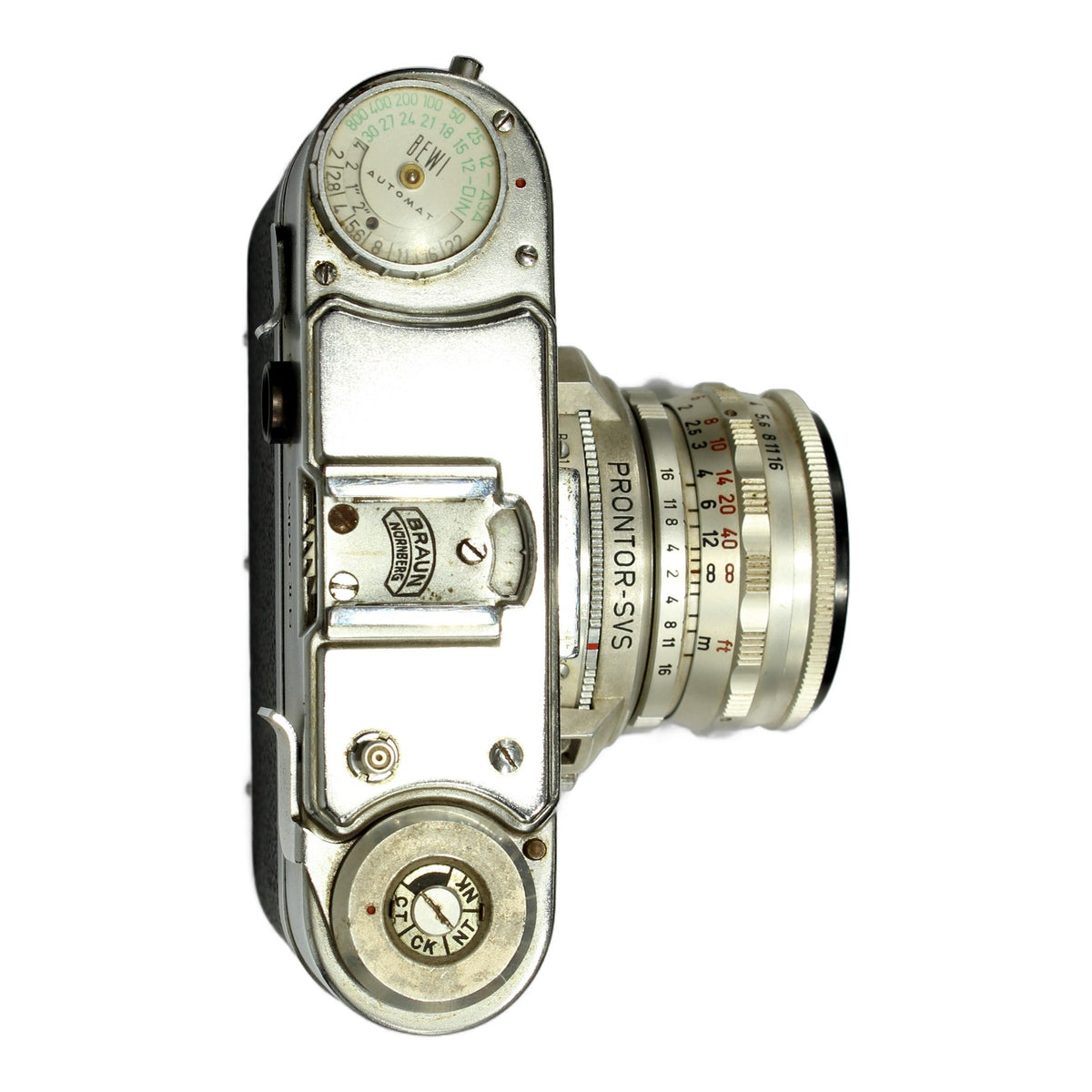 Braun Paxette Super II B Sucherkamera mit Quinon 50mm 1:2 Prontor-SVS