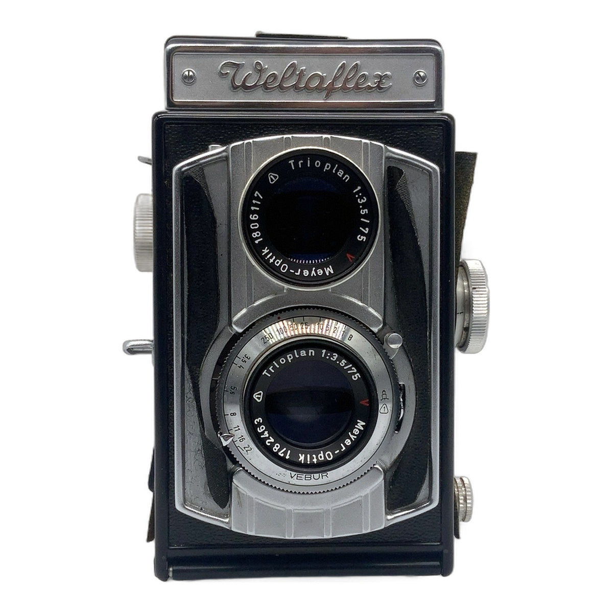 Welta Weltaflex TLR mit Meyer Optik Trioplan 1:3.5/75mm red V Vebur