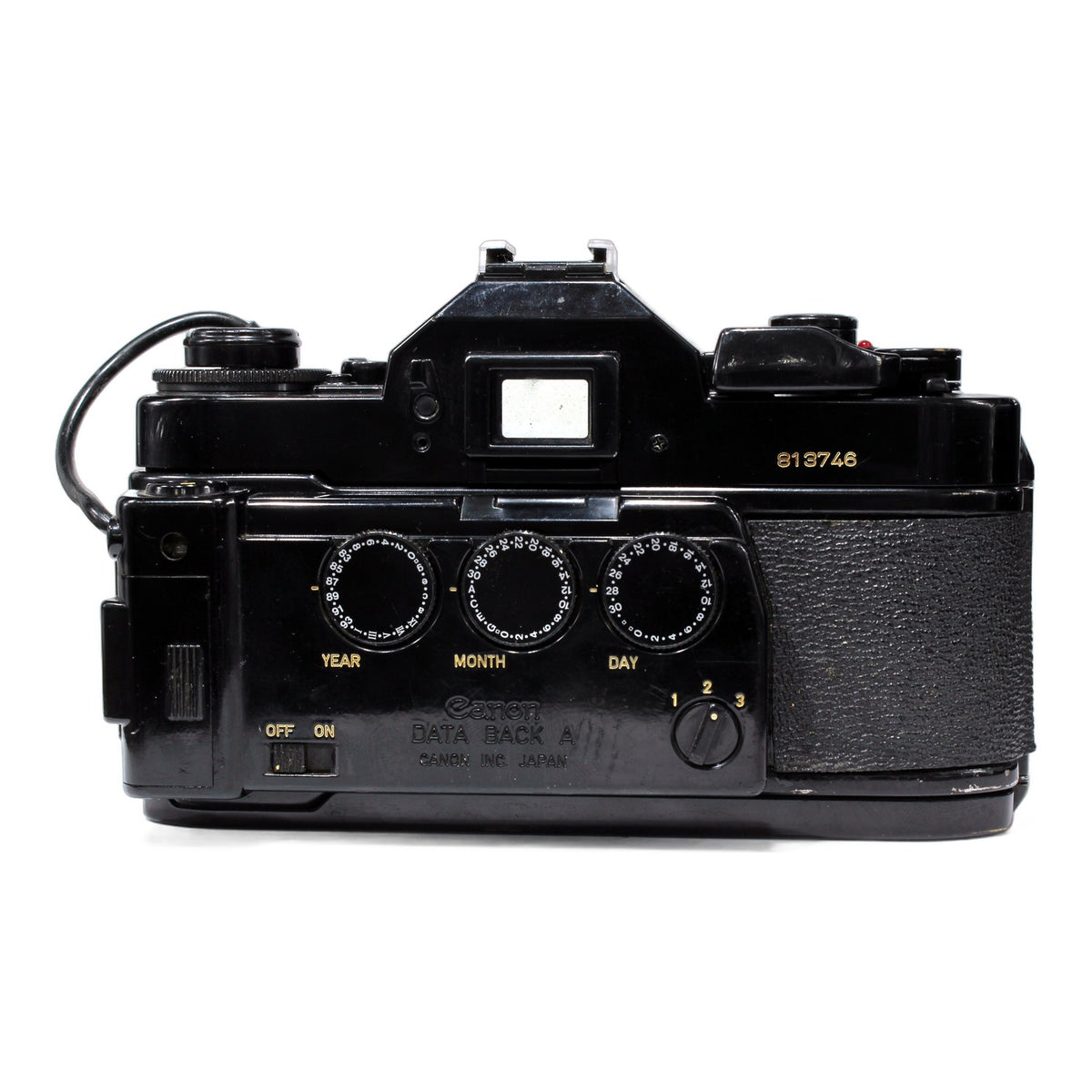 Canon A-1 SLR mit Databack 35mm Spiegelreflexkamera Analogkamera (Canon FD)
