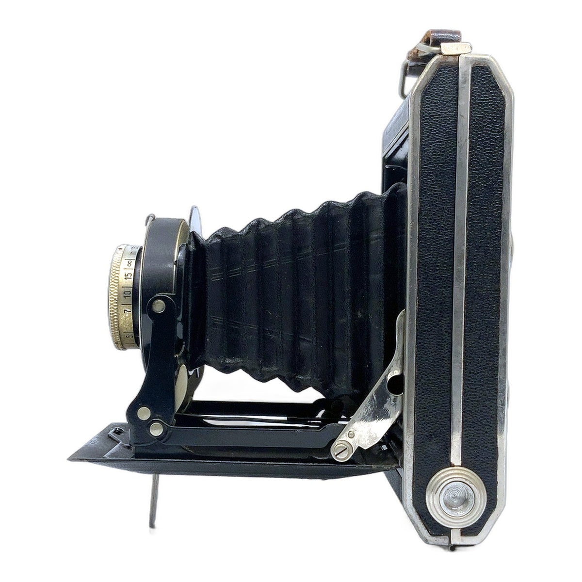 Beier Beirax Klappkamera mit E.Ludwig Meritar 1:4.5 f=105mm Balgenkamera