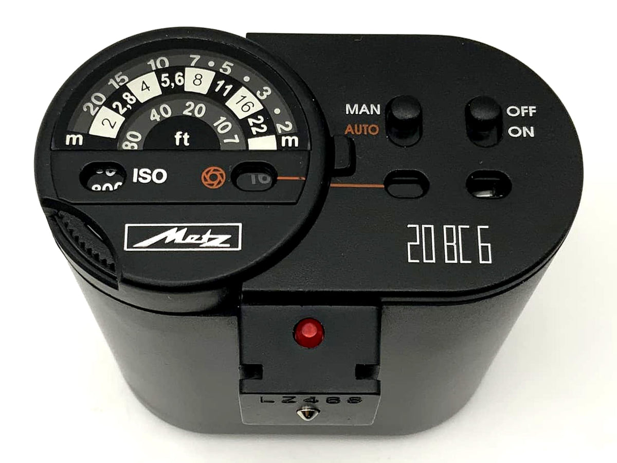 Metz mecablitz 20 BC 6 flash unit, center contact, camera flash, clip-on flash