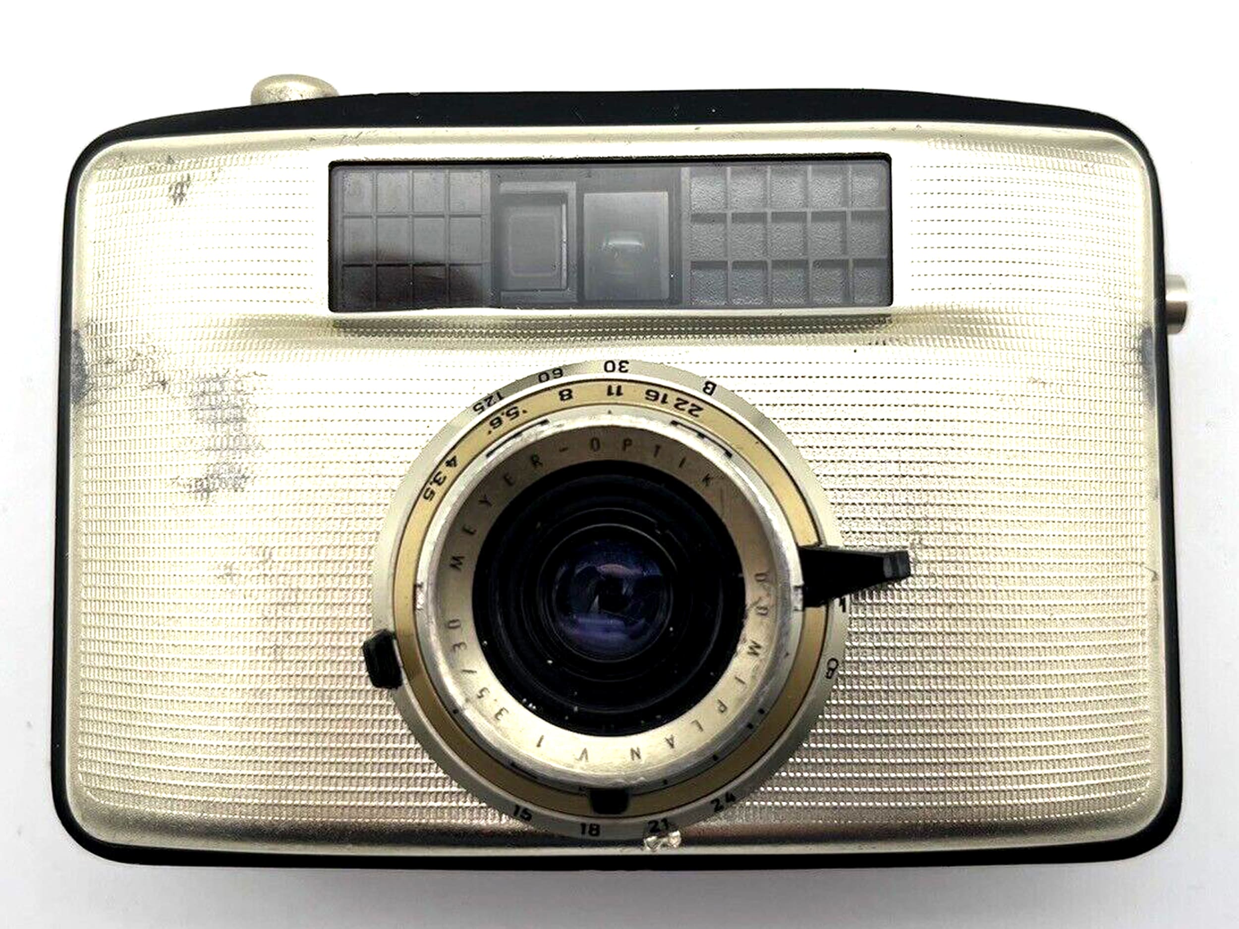 Pentacon Penti II Meyer Optik Domiplan 3.5/30, appareil photo compact argentique 35 mm