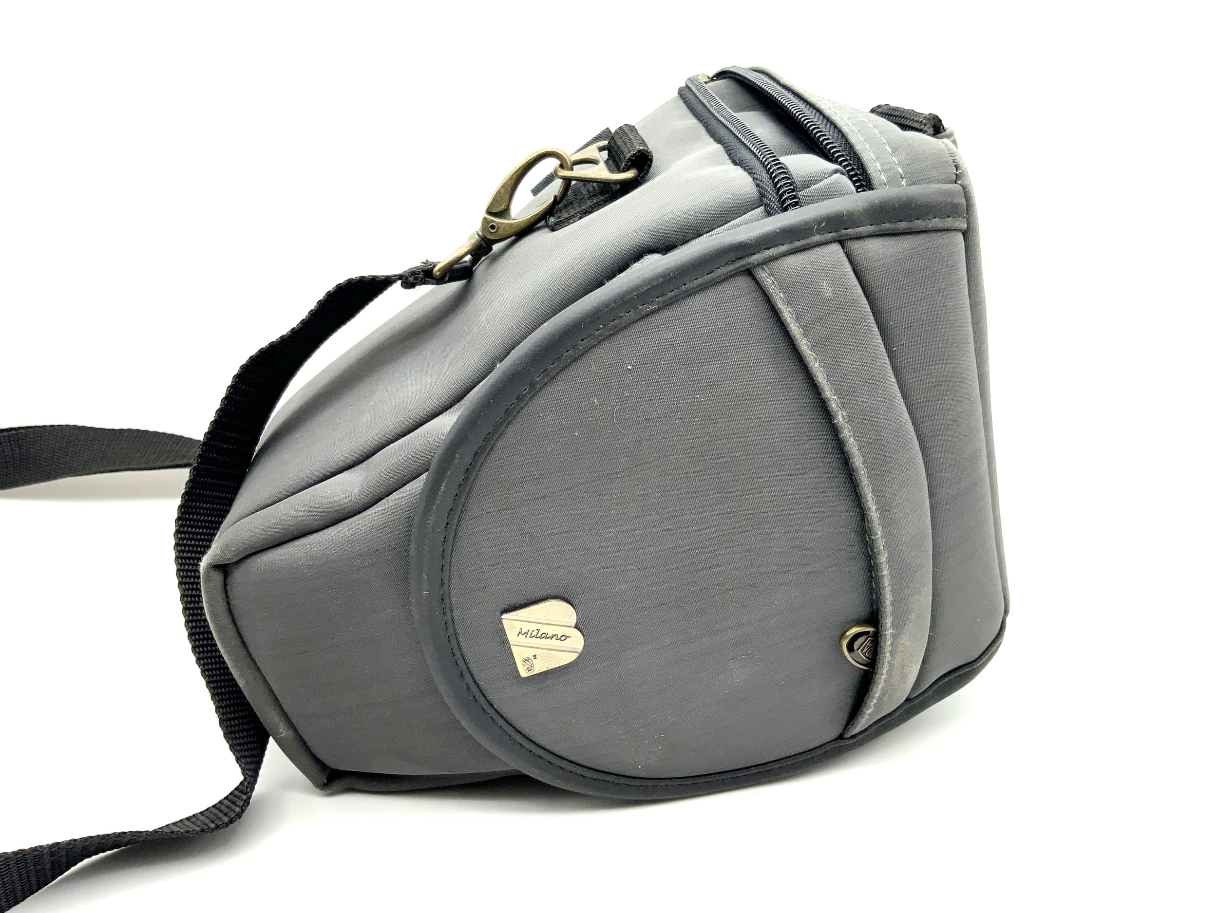Sac photo Bilora, gris, sac bandoulière universel, en forme de V